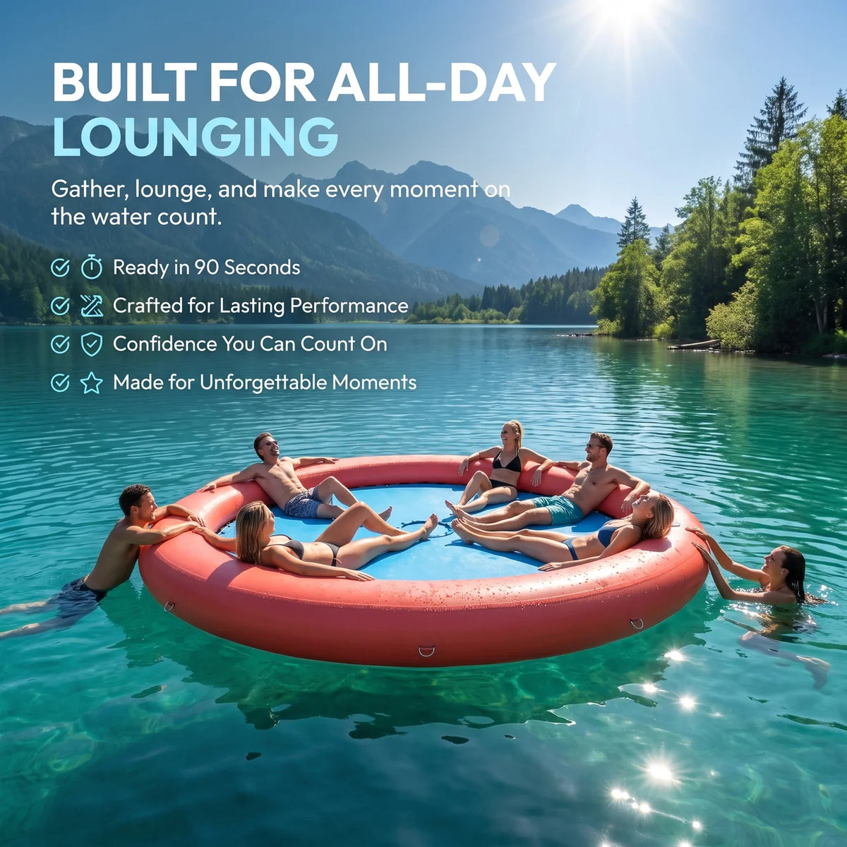Gather, lounge, and make every moment on the water count.
